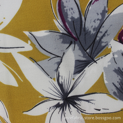 Hot sale cheap flower printed 100% viscose fabric